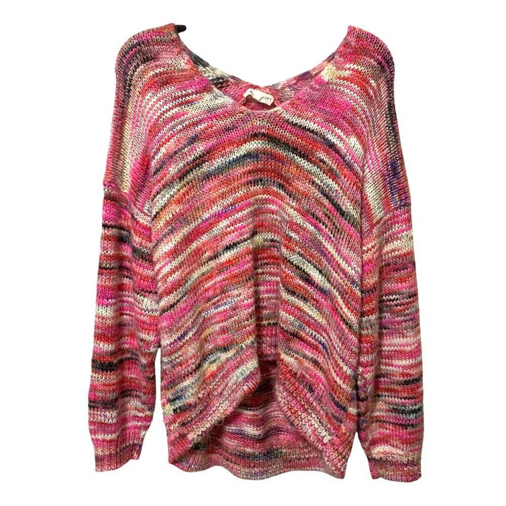 Loft Lou & Grey Womens Marled Knit‎ Sweater XL Pink Soft Girl Coquette Slouchy